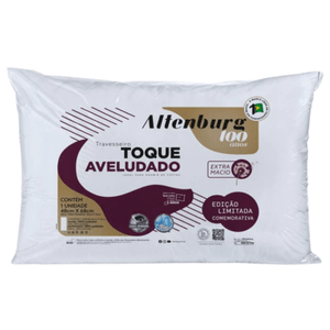 TRAVESSEIRO ALTENBURG TOQUE AVELUDADO BCO 48CM X 68CM