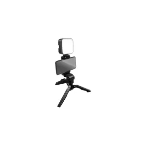 KIT VLOG COM TRIPÉ E LUZ LED PARA SMARTPHONE MULTILASER  AC401