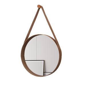 ESPELHO JB CASTANHEIRA LUXO 35CM CASTANHO