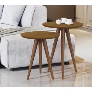 CONJUNTO 2 MESAS DE APOIO JB LUXO NATURE