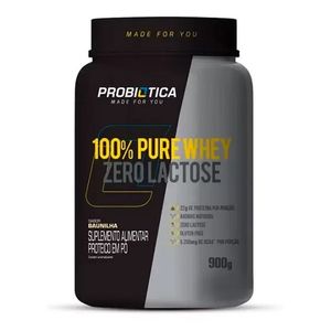 WHEY 100% PURE PROBIÓTICA ZERO LACTOSE BAUNILHA 900G