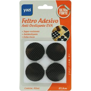 FELTRO ADESIVO YANGZI REDONDO G COM 4 UNIDADES