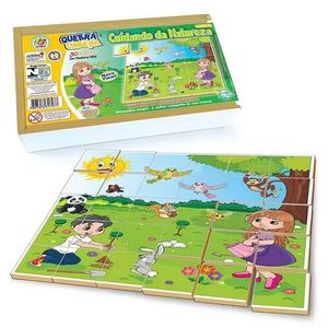 ESTOJO JUNGES QUEBRA CABEÇA CUIDANDO DA NATUREZA