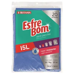 SACO LIXO ESFREBOM 15L