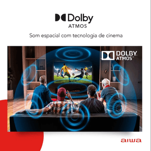 Smart TV 55” 4K Ultra HD D-LED Aiwa IPS Android - Wi-Fi Bluetooth 4 HDMI 2 USB AWS-TV-55-BL-01