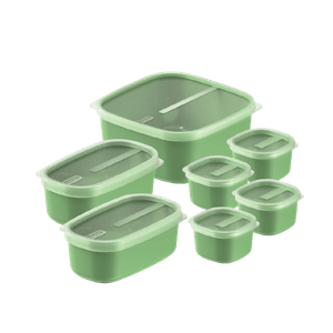 JOGO POTES MIX COLOR VERDE SALVIA 7PC