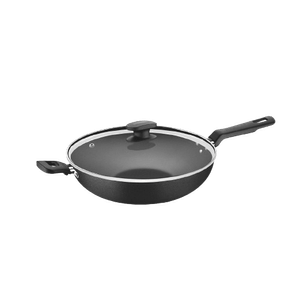 WOK TRAMONTINA ANTIADERENTE LORETO GRAFITE 28CM 3,3L