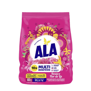 LAVA ROUPAS PO ALA ROSASA E  FLOR LIS 800G