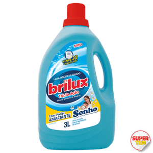 LAVA ROUPAS BRILUX C/ PODER AMACIANTE 3L