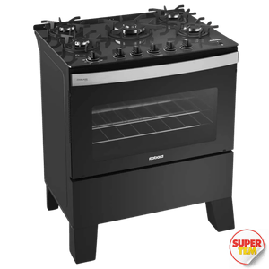 FOGAO ITAGLASS PLUS 5 BOCAS PRETO