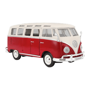 Carrinho de Coleção Maisto Kombi Volkswagen Van "Samba" 1:25 Special Edition – Vermelha e Branca