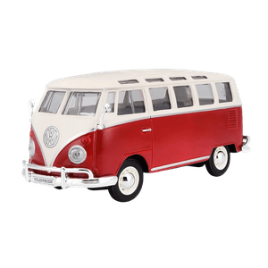 Carrinho de Coleção Maisto Kombi Volkswagen Van "Samba" 1:25 Special Edition – Vermelha e Branca