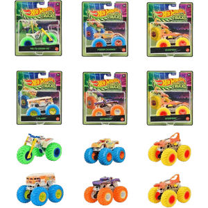 Carro Hot Wheels Monster TRUCKS glow in the dark escala 1:64 sortido