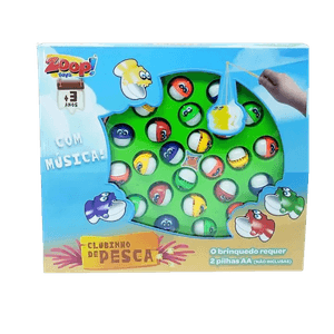 brinquedo zoop toys jogo pega peixe clubinho de pesca