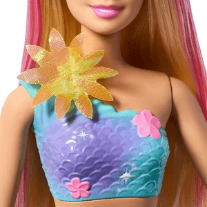 Boneca Mattel Barbie Fantasy Sereia Flores Magicas Loira