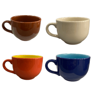 Copo Jumbo de Cerâmica oxford 740ml - Ideal para Sopas, Caldos e Bebidas Quentes