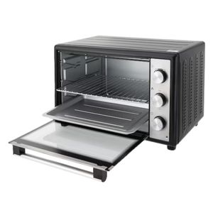 Forno Elétrico Black&Decker FT46-BR 46L 1600W com Timer, Porta de Vidro e Puxador em Inox 127V