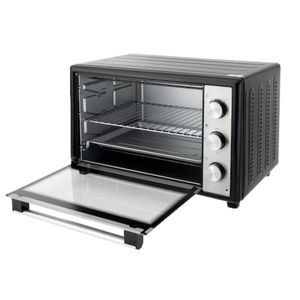 Forno Elétrico Black&Decker FT46-BR 46L 1600W com Timer, Porta de Vidro e Puxador em Inox 127V