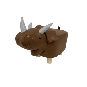 Puff Infantil Dinossauro Marrom 30cm