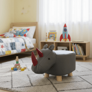 Puff Infantil Rinoceronte Cinza 30cm