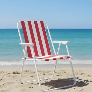 Cadeira De Praia Aço Com Mola Reforçada Supertem
